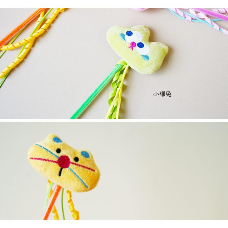 Cartoon Tassel Bell Cat Teaser Stick Interactive Cat Toy