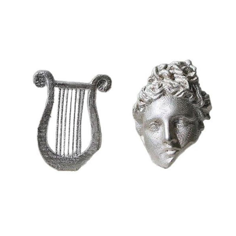 

Fashionable Earrings Ear Pin Asymmetrical Pendant Earrings Apollo Lyre Ear Studs Suitable for Trendy Youthful Women 1 серебряный