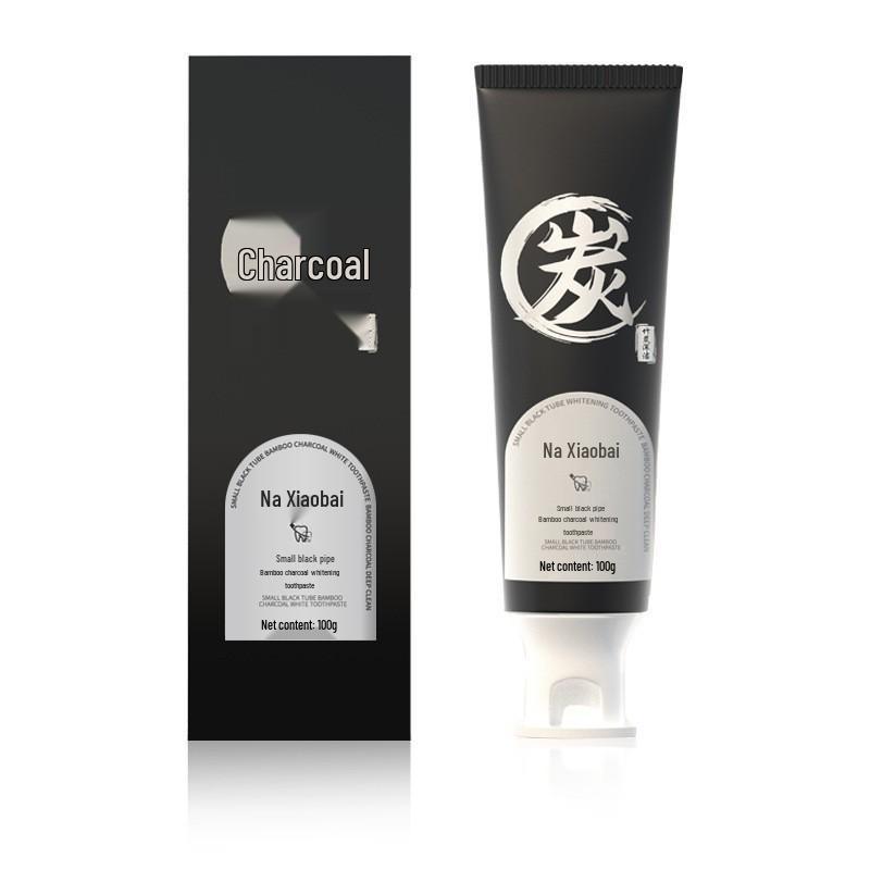 Na Xiaobai Bamboo Charcoal Whitening Toothpaste - Removes Yellow, Smoke, and Tea Stains 100g