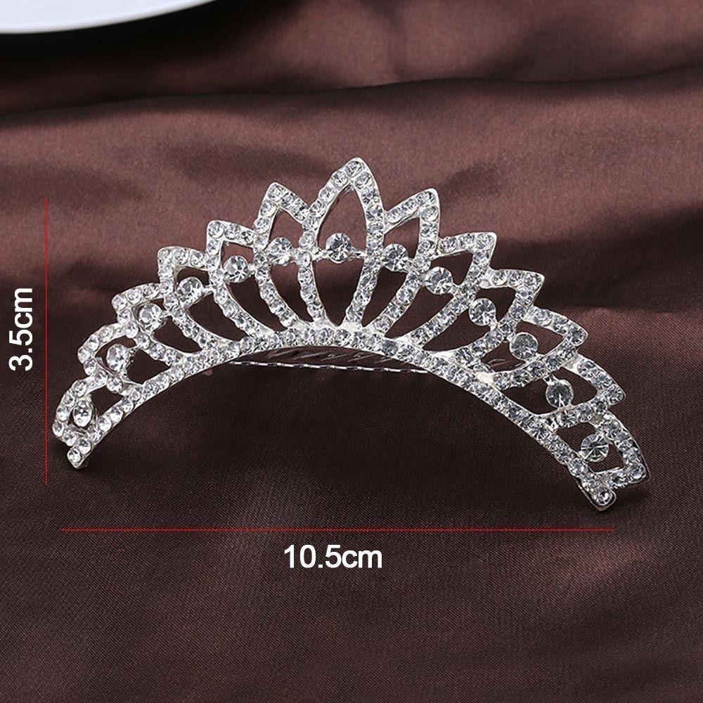 New Alloy Princess Crystal Tiaras Hair Ornaments Gifts Crowns Hair Comb Rhinestone Bridal Hair Accessories Birthday Party