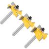 1/3pc 6mm 1/4 Inch Shank T Type Bearings Wood Milling Cutter Industrial Grade Rabbeting Bit Woodworking Tool Router Bits for Wood