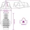 Teepee Tent for 8 Persons Gray and Orange 720 x 465 x 295 cm