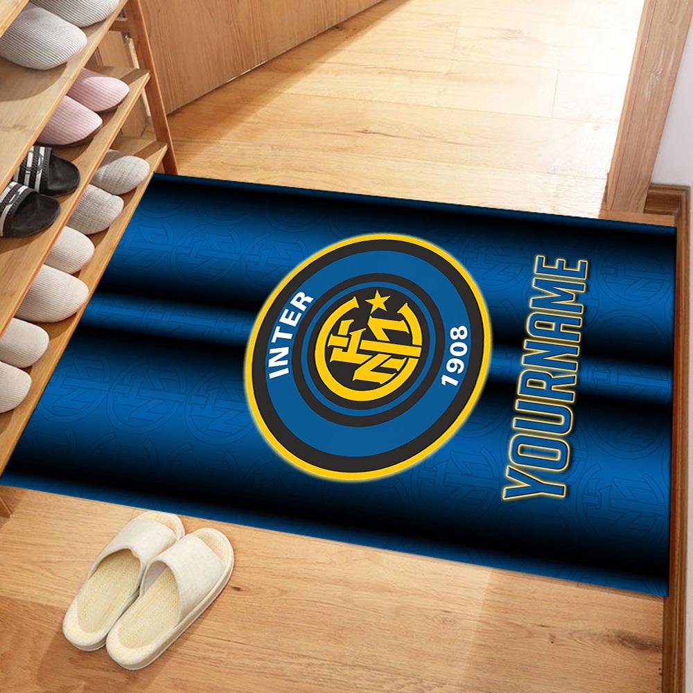Inter Milan Personalized Text Floor Rug Office Rug Suitable for Living Rooms Study room Balcony Decorate room Antislip Carpet Anime Office Decor