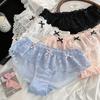 Japanese Light Luxury Lace Hip-Lifting Bow Panties - Low Waist, Transparent & Breathable