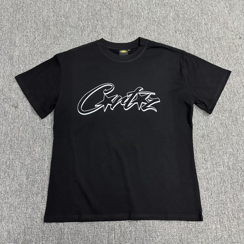 Corteiz Streetwear Baumwoll-T-Shirt Herren Lockerer Schnitt Rundhals Kurzarm Hip Hop Grafik-T-Shirt