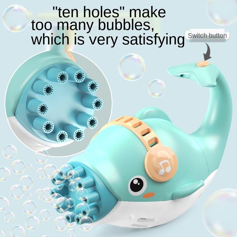 Cartoon Camera Bubble Machine Dolphin Bubble Gun Blowing Automatic Soap For Kids Summer Outdoor Children Toys Gift