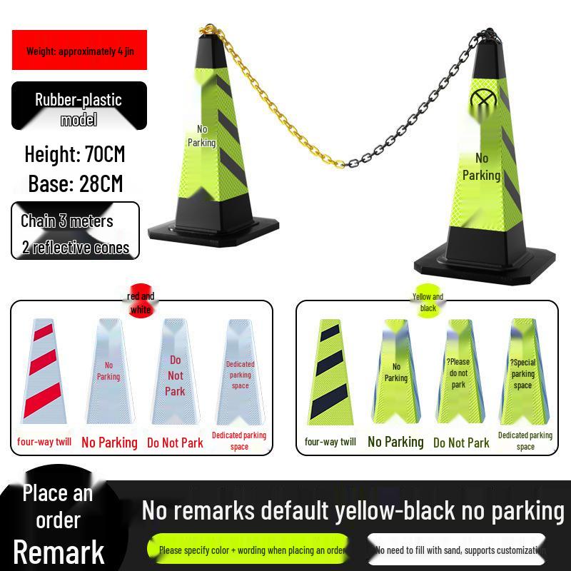 No Parking Zone Reflective Warning Cone