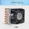 Air Conditioning Refrigerator Small With Shell Copper Tube Aluminum Fin Condenser With Fan Cooling Cooling 2*6*155