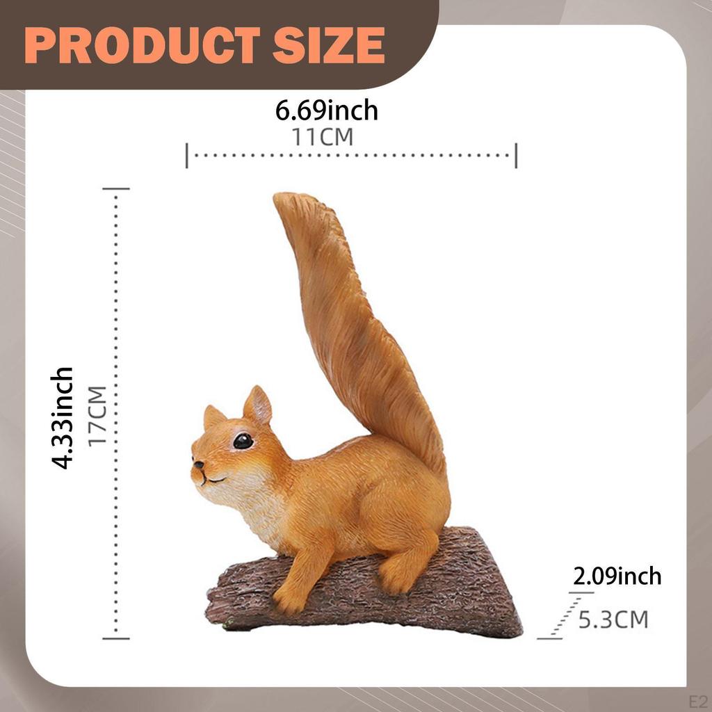 Squirrel Figurine Garden Statue Resin Decorative Yard Art Decor Tree Hugger for Lawn Landscape