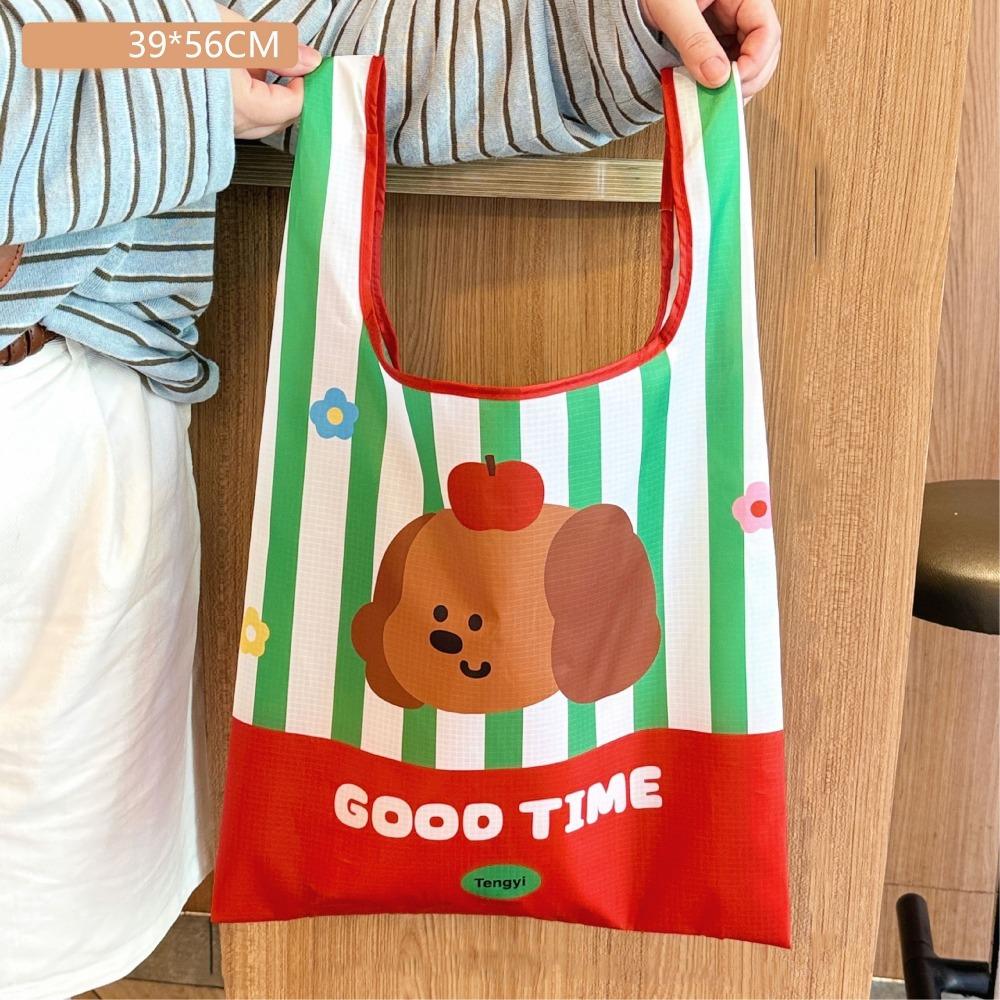 Large Capacity Cartoon Shopping Bag Waterproof Vegetable Storage Bag Handheld Bag  Shopping