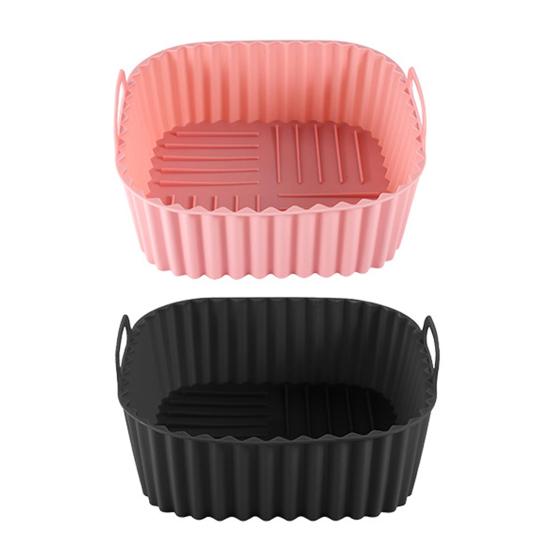 

Силіконова вкладка для аерофритюрниці, харчова, антипригарний килимок для кошиків 4-7QT, термостійкий, багаторазовий, квадратний килимок для випікання, безпечний для посудомийної машини, кухонний аксесуар S I