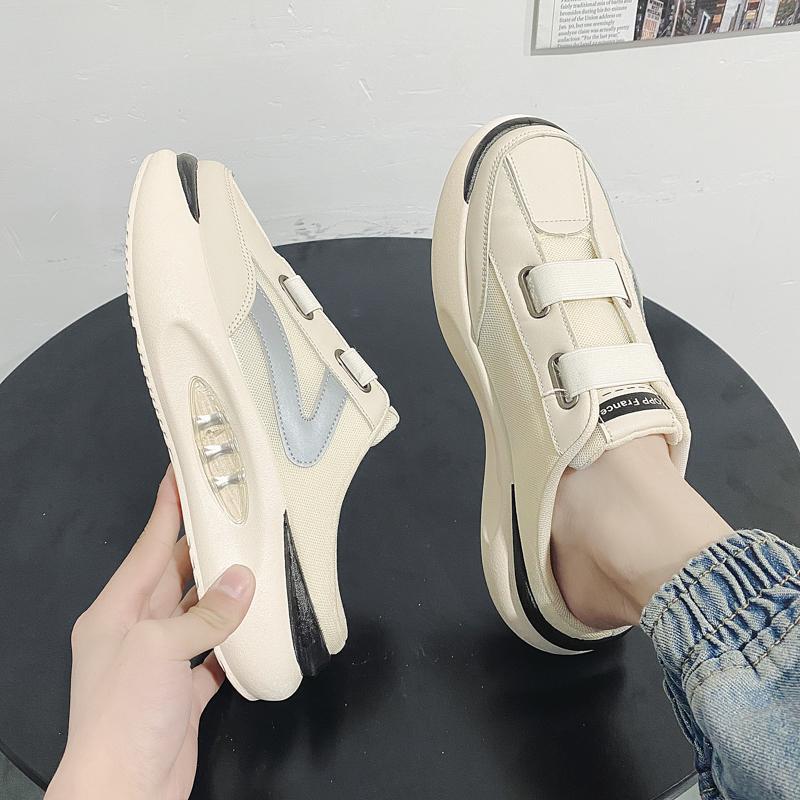 2025 Men Lazy Slippers Slides Indoor Outdoor Sandals Non-slip Thick Bottom Home Half Slippers Men Casual Shoes Baotou Slippers