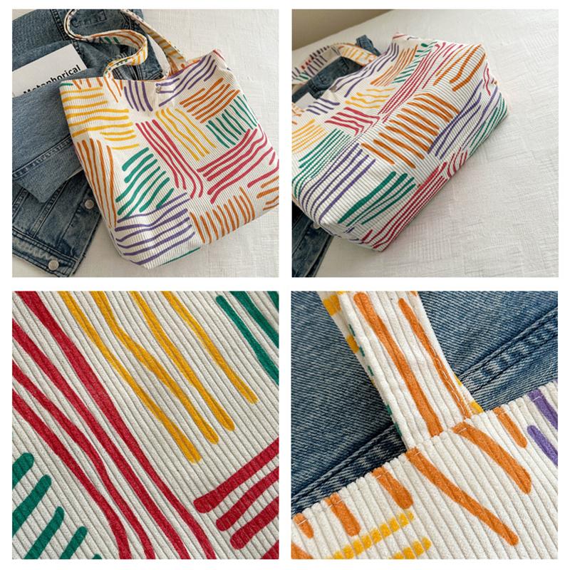 Yogodlns Velkokapacitní kabelka Luxusní značkové kabelky pro ženy Plátěná značková taška přes rameno Dámské tašky Stripe Shopper