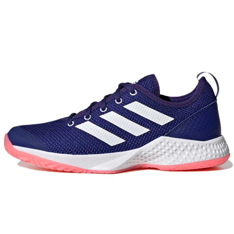 Adidas Court Flash Fabric Casual Low-Top Tennis Shoes Women Sneakers Purple GZ0707