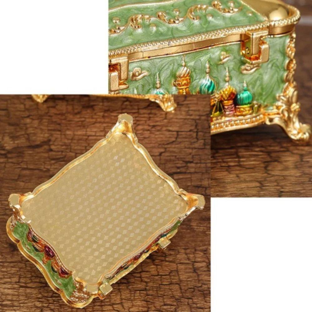 Embossed Castle Jewelry Storage Box Mini Portable Ring Storage Jar Gifts For Friends