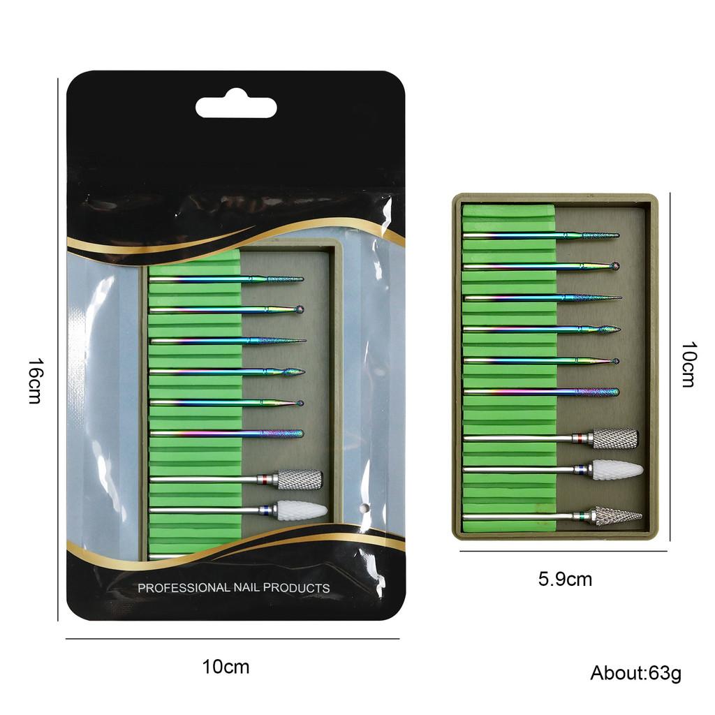 Alloy Tungsten Steel Nail Drill Bits Kits To Remove Cuticle Nail Art Grinding Head Tool Ceramic Nail Polishing Tool