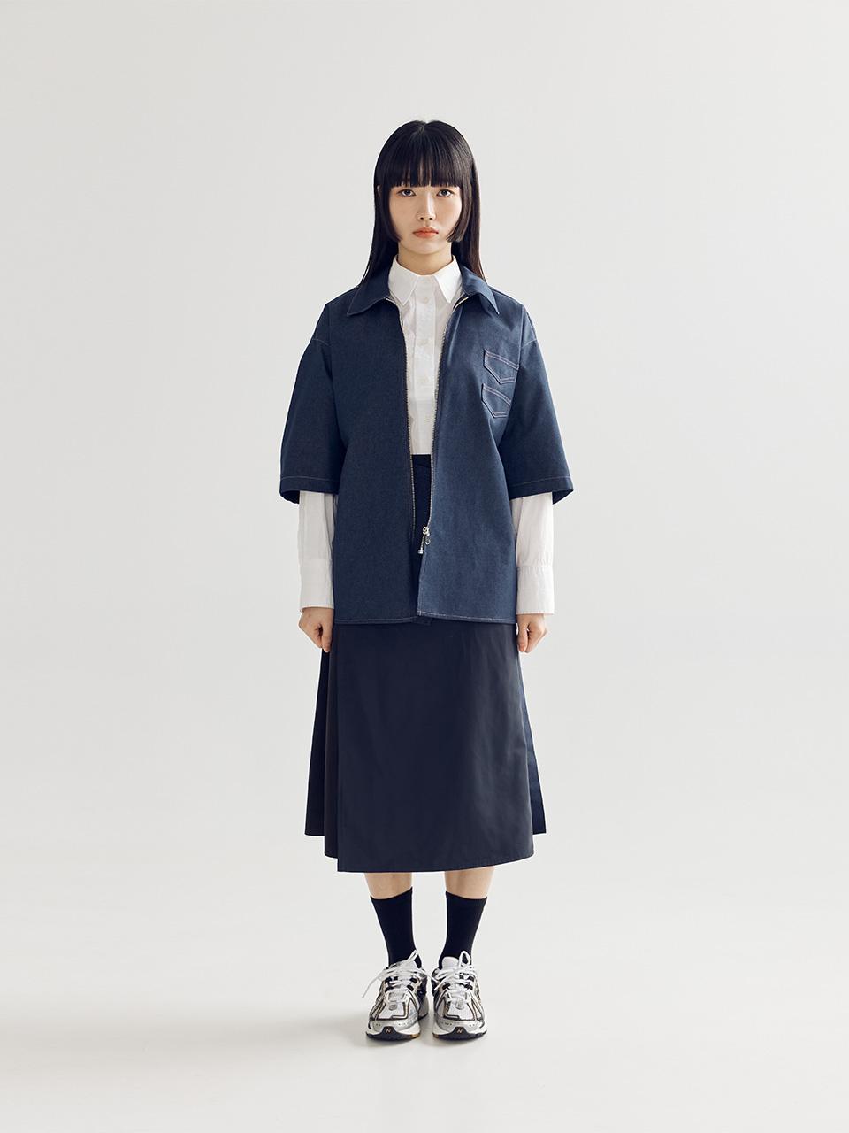 Bomnal Boutique Oversized Denim Shirt Blue Denim Blue Denim