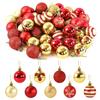 50Pcs/box Christmas Tree Balls Ornament Red Gold Hanging Bauble Pendant 2025 Christmas Decoration for Home 2026 New Year Gifts