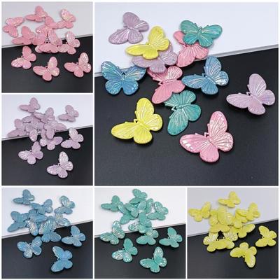 Jewelry Accessories Fashion Earrings Necklace 10pcs Beads Bracelet Making Solid Color AB Dazzle Acrylic Handmade DIY Material Butterfly  Accessories