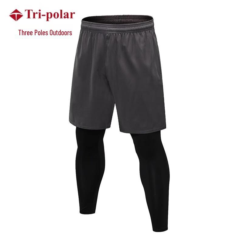 

Tri-polar Men s Faux Two-Piece Compression Sport Pants TP8029 M