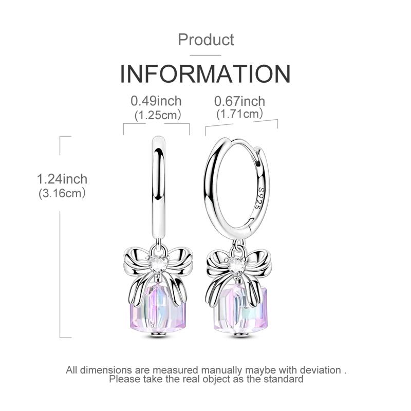 925 Sterling Copper Lucky Guardian Ear Zircon Original Design Earrings Color Zircon Making for Women Girl Wedding Party Gifts