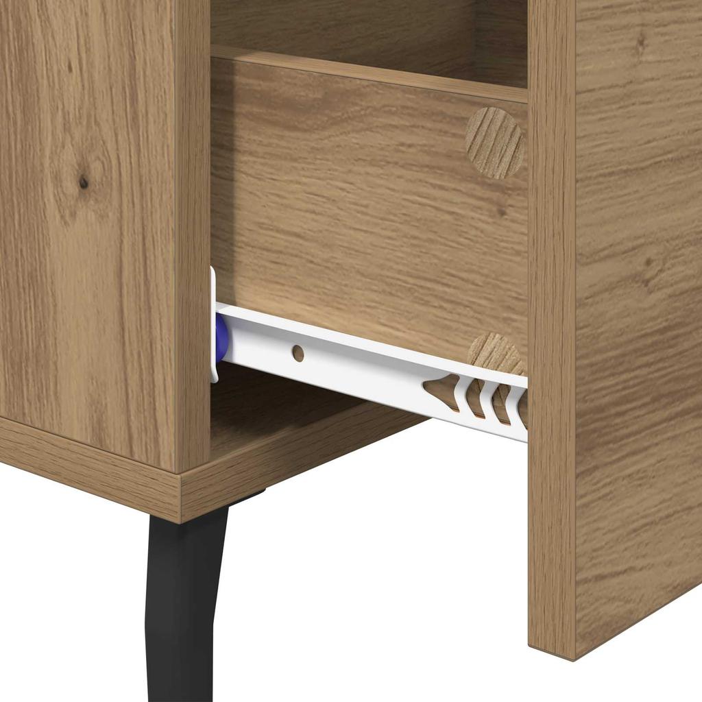 Artisan Oak Nightstand 40 x 40 x 66 cm Engineered Wood