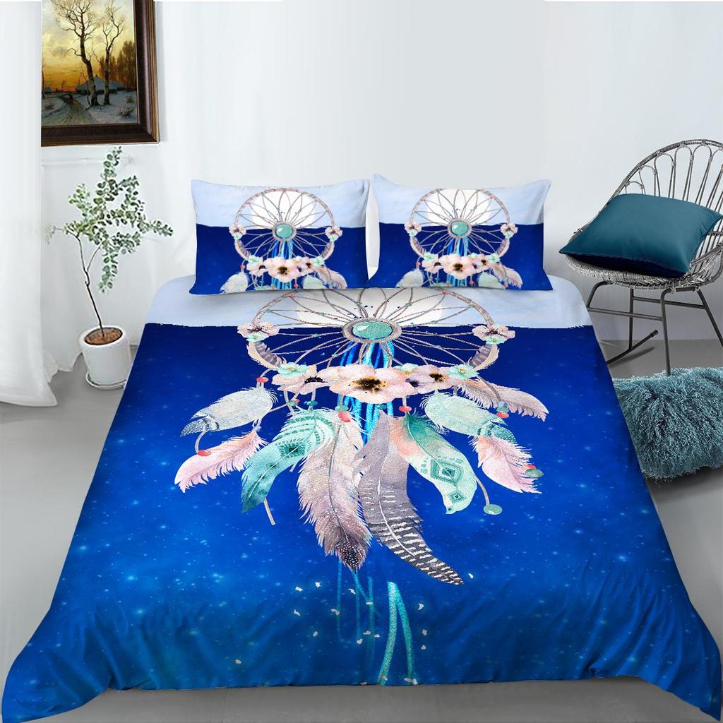Ensemble de housse de couette 3D capteur de rêves impression ensemble de literie ensemble de lit romantique couverture fille housse de couette simple Double taille ensemble de literie à la maison