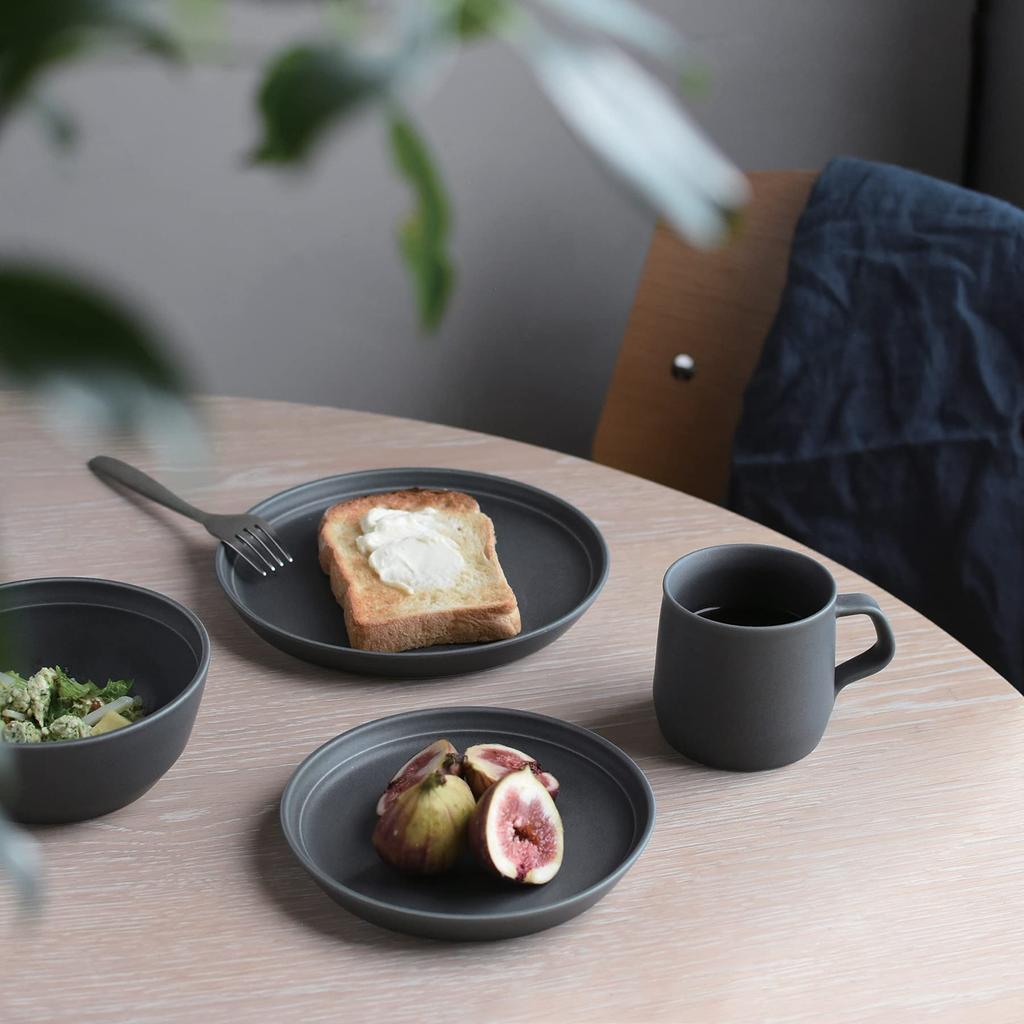 KINTO FOG Dark Microwave and Dishwasher Product 26366 Plate, 200mm, Gray, Safe, Code