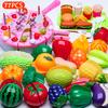 Jouet Éducatif Ensemble de Jouets de Cuisine Fruits et Légumes à Couper Pizza Nourriture Engager Avec Jouets de Simulation de Maison Jeu de Rôle Jouets pour Enfants Cadeaux