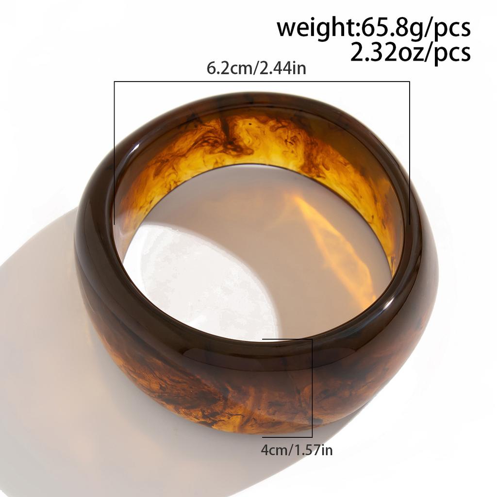 Accessories, Vintage Irregular Smudge Bracelet, Round Wide Acrylic Bracelet for Women