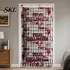 Decorative Hanging Curtain Halloween Red Handprint Door Curtain, Creepy Hand Prints Decoration, Backdrop for Halloweens, Haunted House, Horror