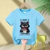 Coffee Loving Cat Print Kids 100 Cotton TShirt Soft  Breathable Round Neck Short Sleeve Tee Boysgirls  Quirky Style