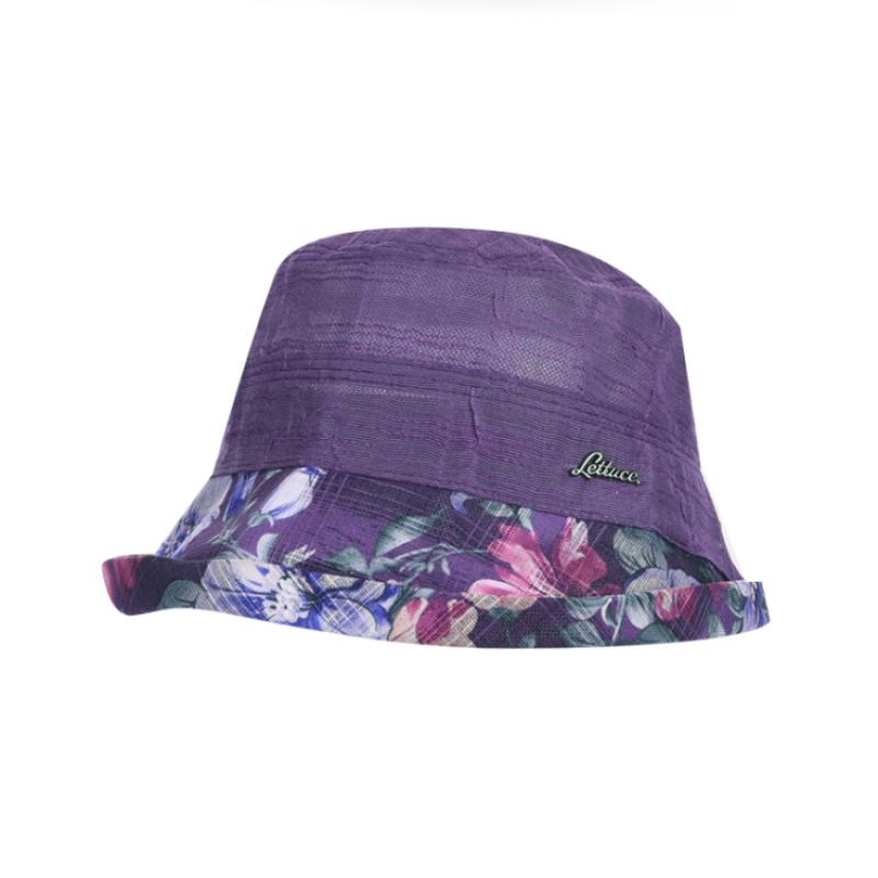 Shop   Women Breathable Floral Print Folding Bucket Hat Beige Km Wh 0823