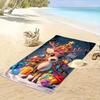 Joyful Reindeer Holiday Wonder Print Beach Towel, Quick Drying, Suitable for Travel, Outdoor Sports, Jogging, the Beach and Swimming, Gift