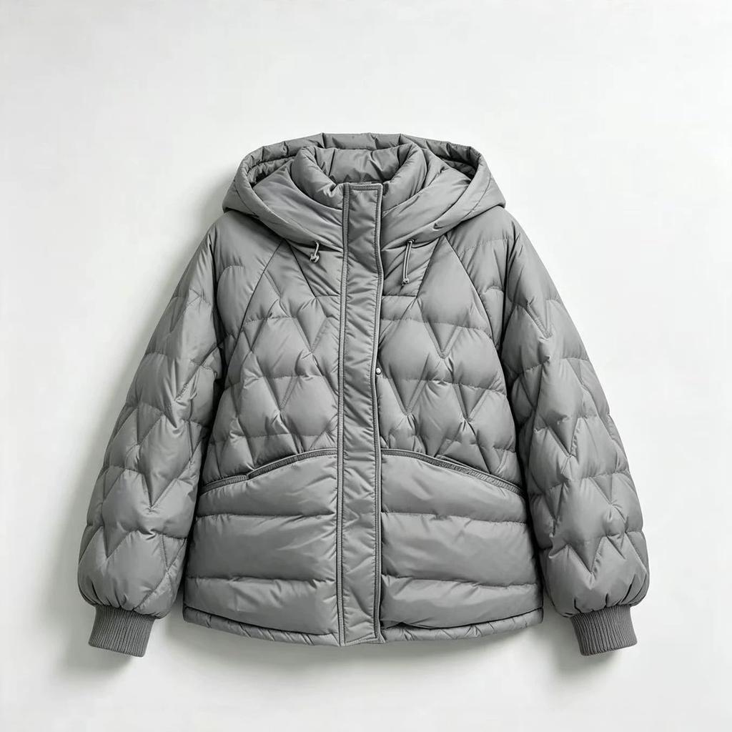 Medium and long hooded cotton clothes for women's winter new fashion, foreign style, warm, loose cotton-padded clothes, and trendy outer covers.