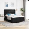 Boxspring Bed with Cushions Black 190 x 140 cm Fabric