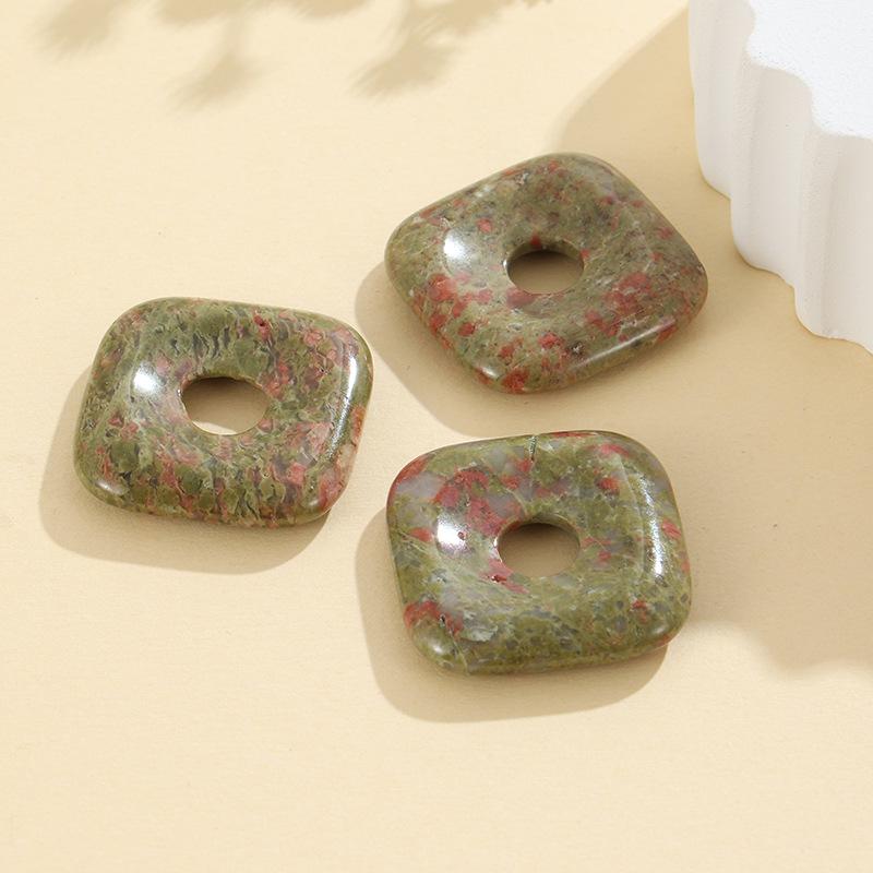 30mm Naturstein Kristall Achat Pi Xiu Quadrat DIY Schmuckzubehör