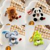 Cartoon Dog Capybara Elephant Bear Dinosaur Cat Plush Toy Keychain For Gift Giving