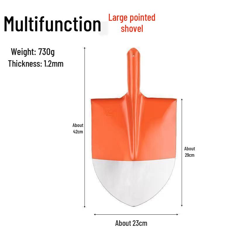 Steel Square Shovel & Hoe: Agricultural Digging Tool with Thickened Manganese Steel Tip.