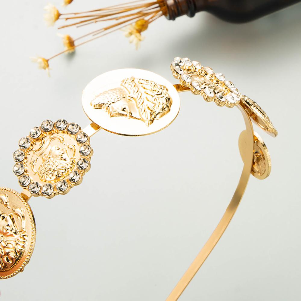 Girls Zinc Zinc Alloy Korea Women Head Portrait Headband  Hair Hoop Baroque Style Hair Accessories
