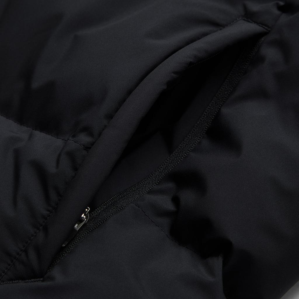 Li Ning Cba Series Logo Letter Zipper Casual Versatile Hooded Short Winter Cotton Jacket Men Jackets Black AJMU087-1