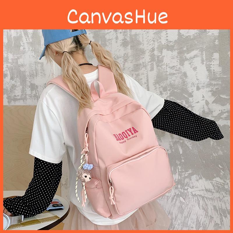 Letter Durable Haoqiya Backpack Ergonomic Straps Middle High School Students