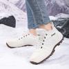 TUINANLE Couple Outdoor Hiking Shoes Warm Plush Flat Lace Breathable Soft Sole Low-top Boots Unisex Camping