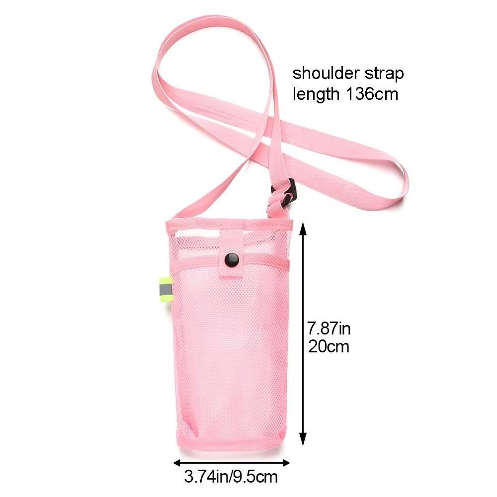 Mesh Sport Water Bottle Cover Portable Cup Sleeve Pouch Insulated Carrier Mobile Phone Bag  Outdoor
