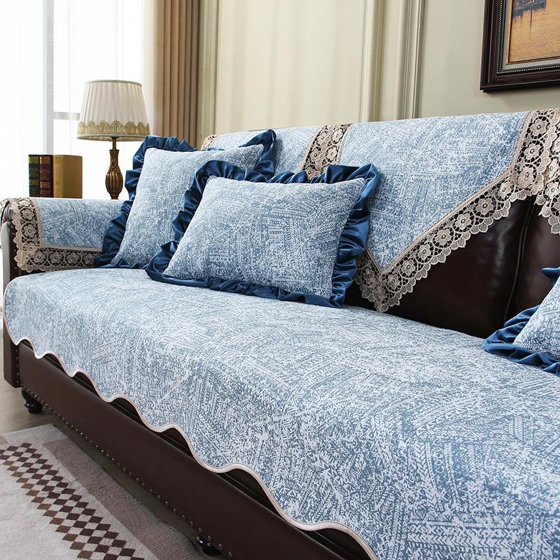 Fashion Chenille Sofa Cushions Anti-Slip Retro Jacquard Sofa Covers Home Decoration Living Room Armchairs Seat Towel Slipcover