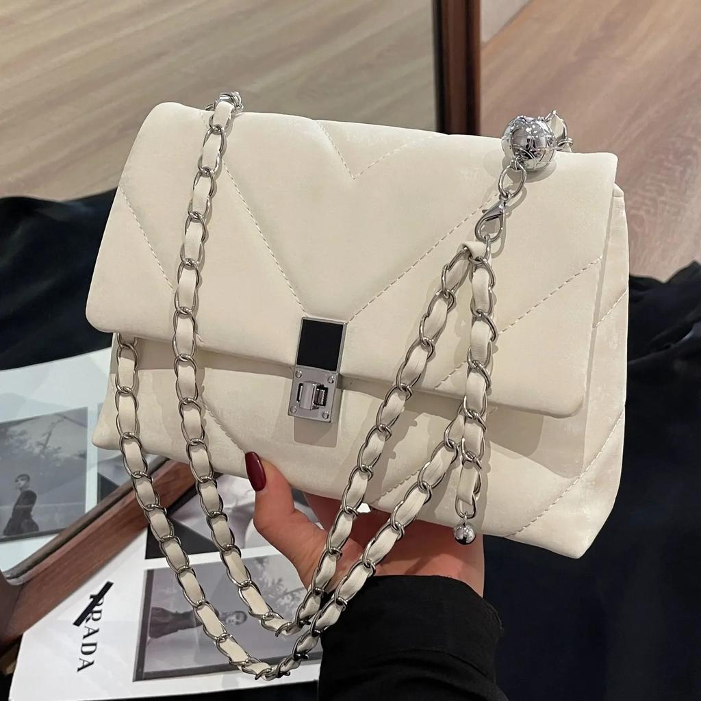 Fashion Chain Shoulder Crossbody Bags for Women Tote Purses and Handbags New Vegan Leather Ladies Messenger Bag High Quality