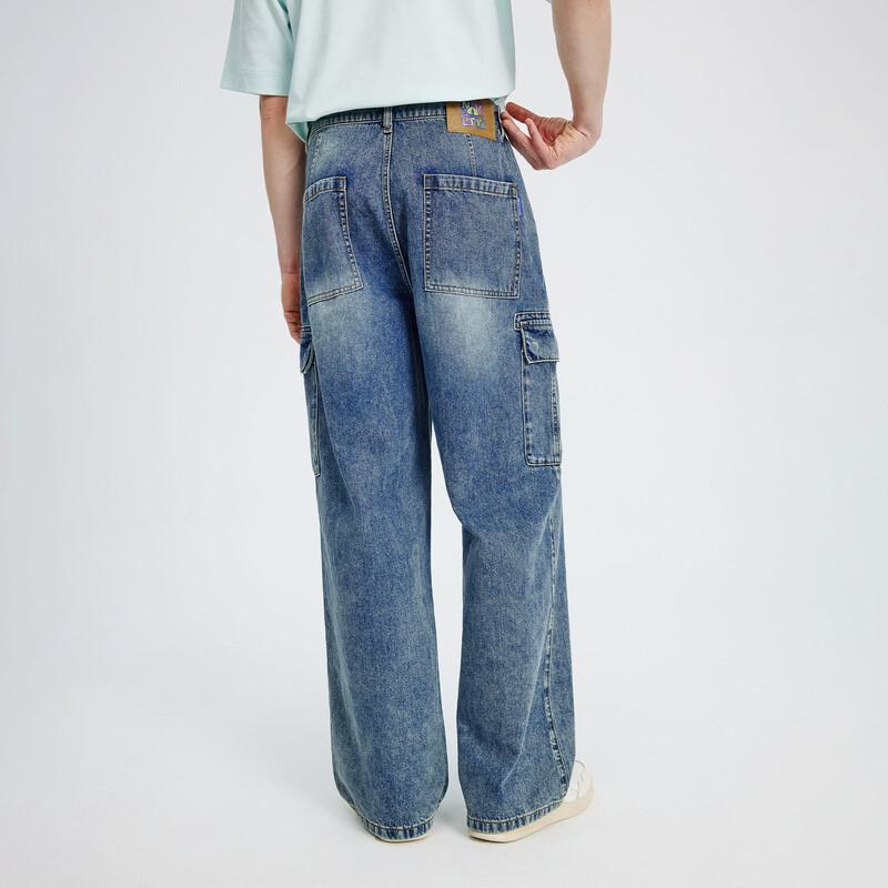NVG·YOUNG Men's Loose Straight Denim Jeans