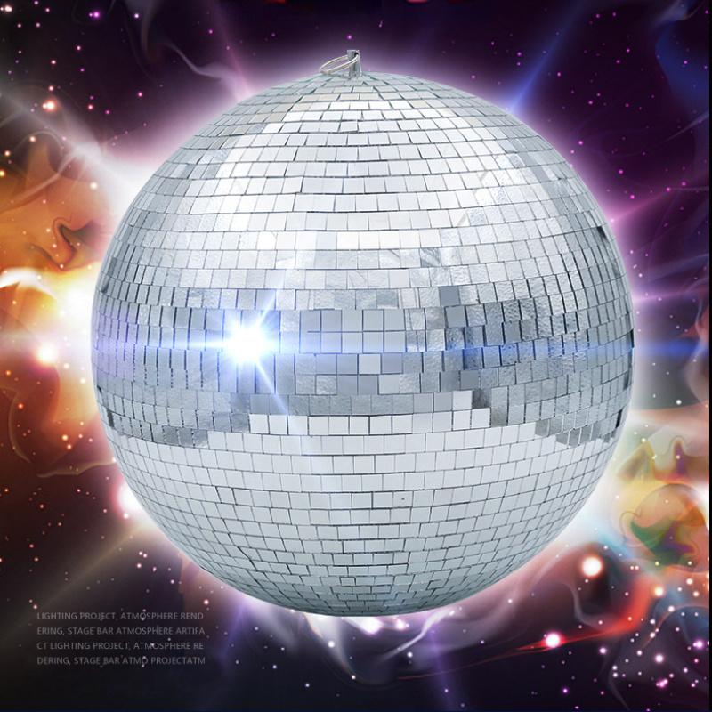Silver Disco Reflective Ball KTV Bar Wedding Party  Disco Ball 360 ° Rotating Mirror Reflective Sphere