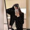 Autumn and Winter New Niche Polka Dot Knitted Cardigan Top Women's Soft Waxy Fashion Sweater Jacket