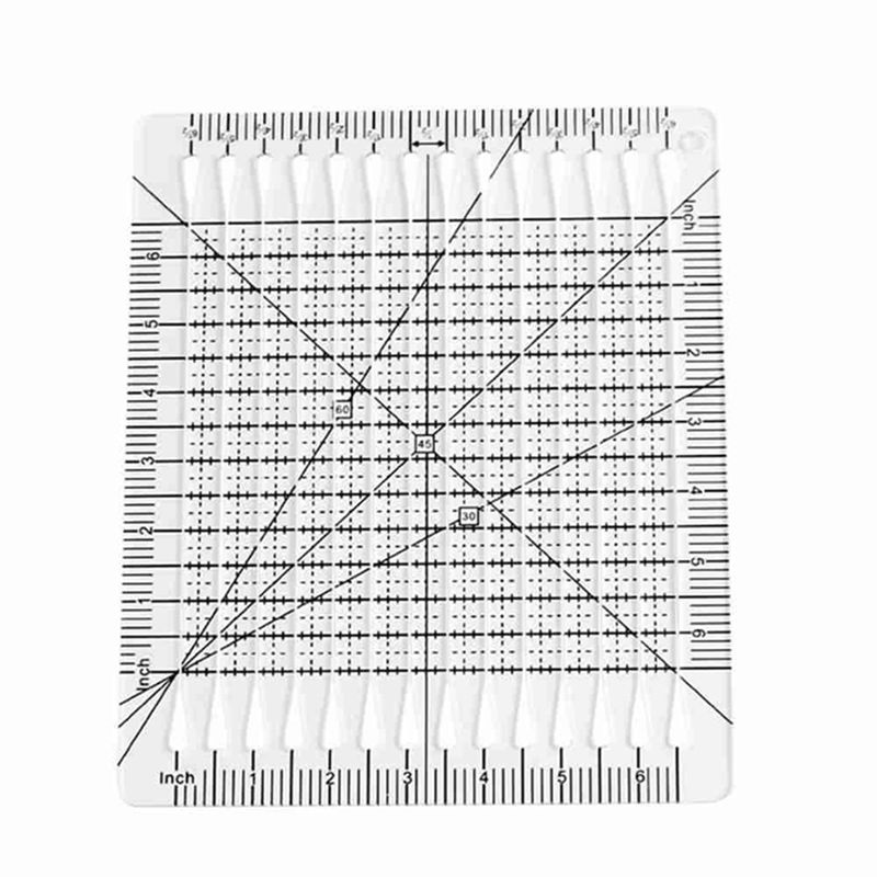 Feb.Sewing Supplies Sewing Ruler Template DIY Craft T-Shirts Ruler Patchwork 5-In-1 Quilt Cutting Ruler